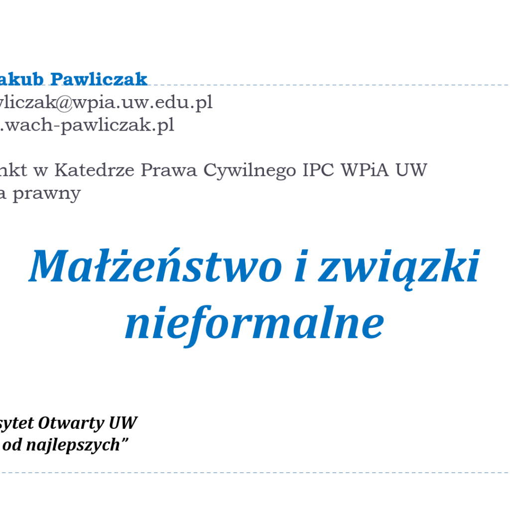 Małżeństwo i związki nieformalne